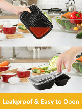 Leakproof durable food-grade plastic keeps contents secure.