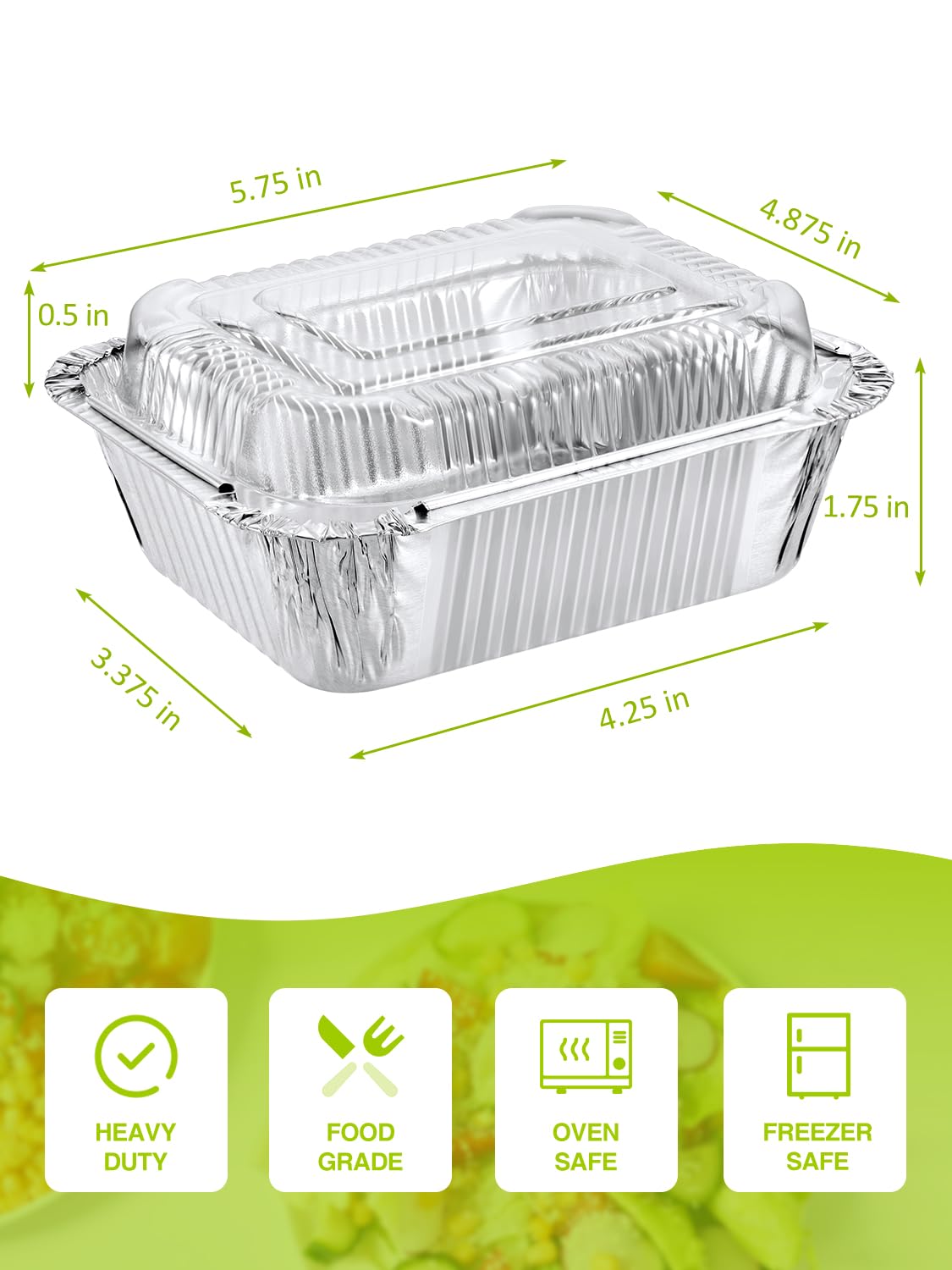 NEEBAKE mini aluminum pans with dome lids, oven-safe for quick weeknight meals