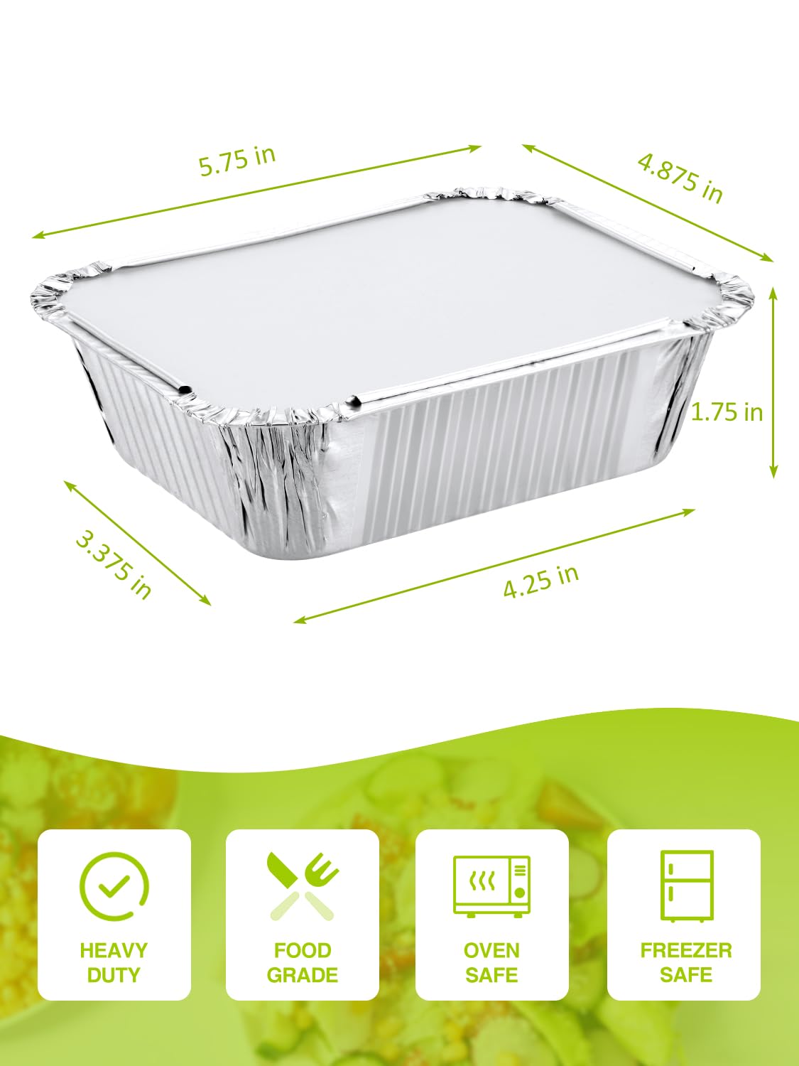 NEEBAKE mini aluminum pans for oven-ready portions and leftovers