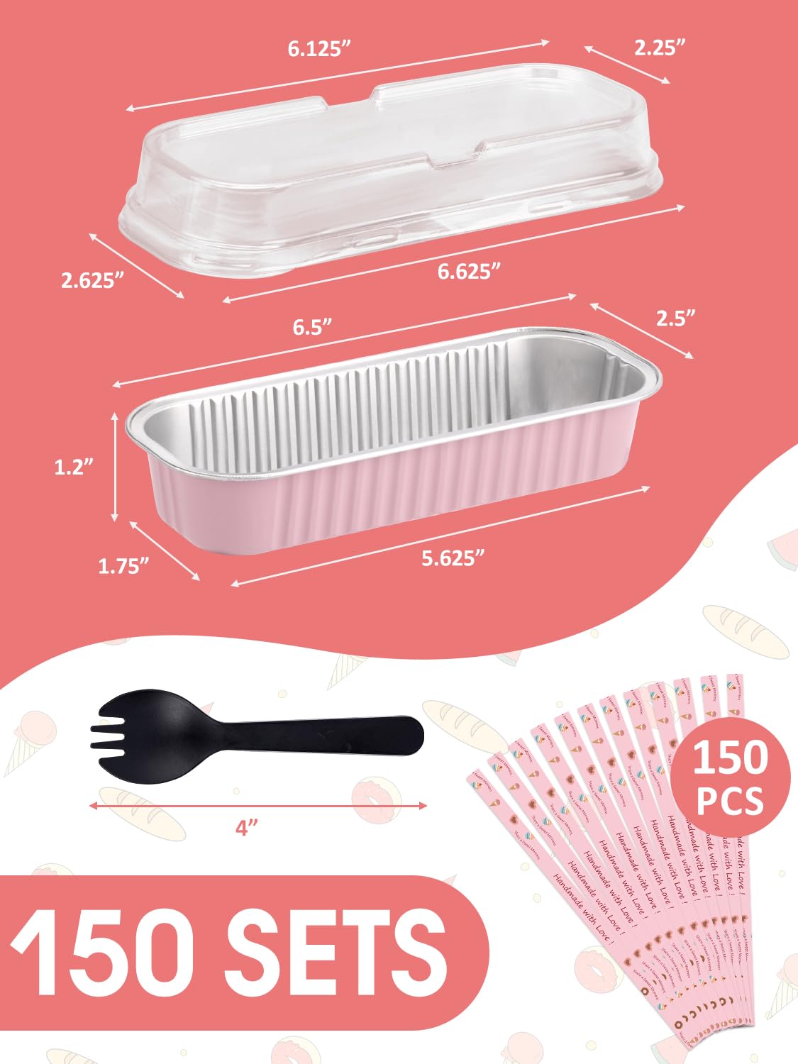 NEEBAKE mini loaf pans with spoons for easy serving.