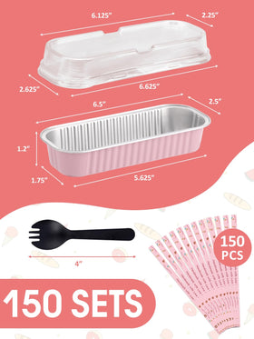 NEEBAKE mini loaf pans with spoons for easy serving.
