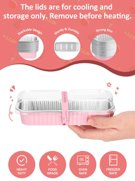 NEEBAKE sealing stickers for secure pan lids during transport.