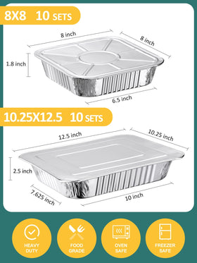 NEEBAKE small 8x8 pan with lid ideal for side dishes and portioned meals