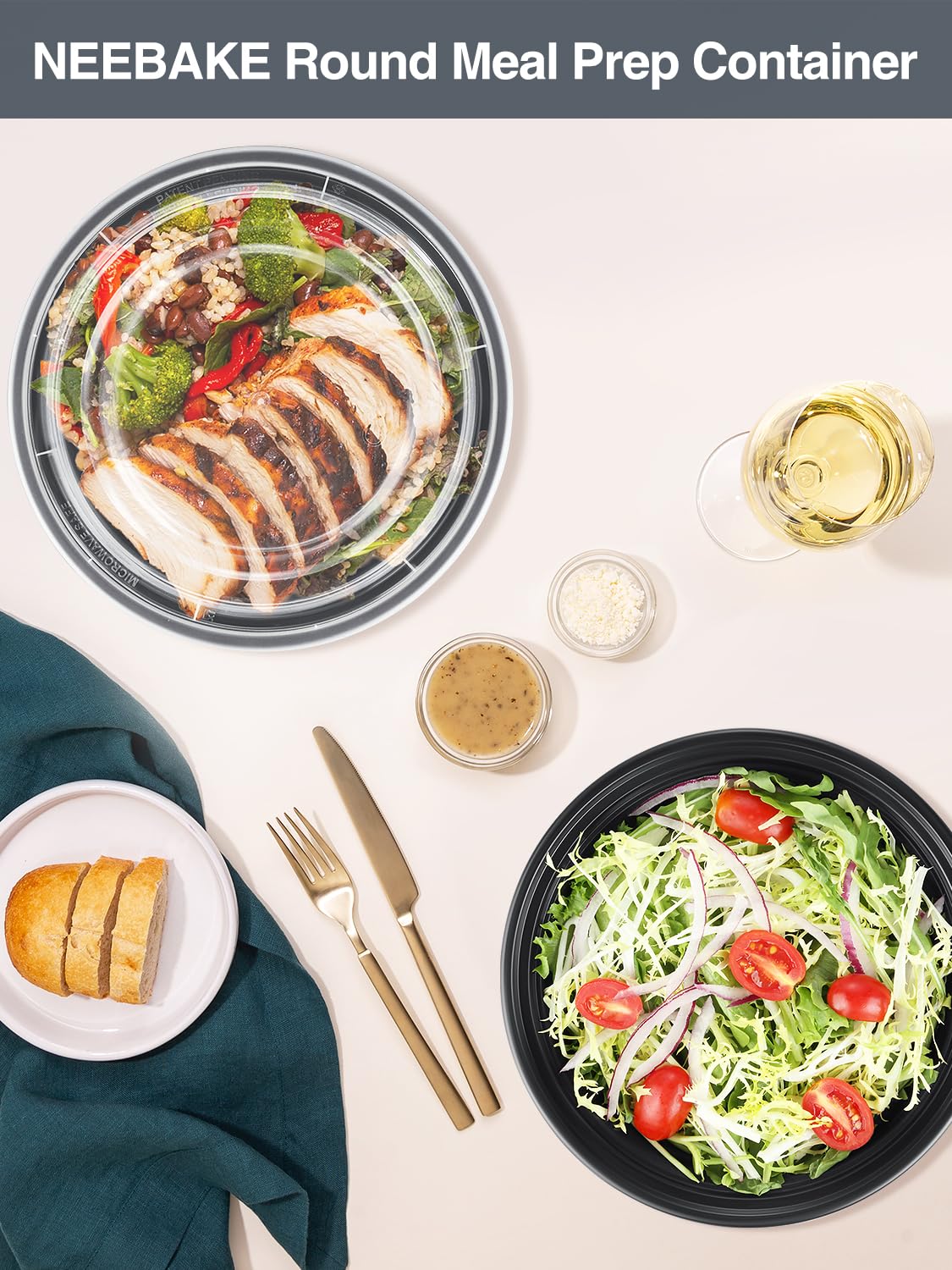 NEEBAKE versatile storage suits snacks, salads, fruit, and meals.