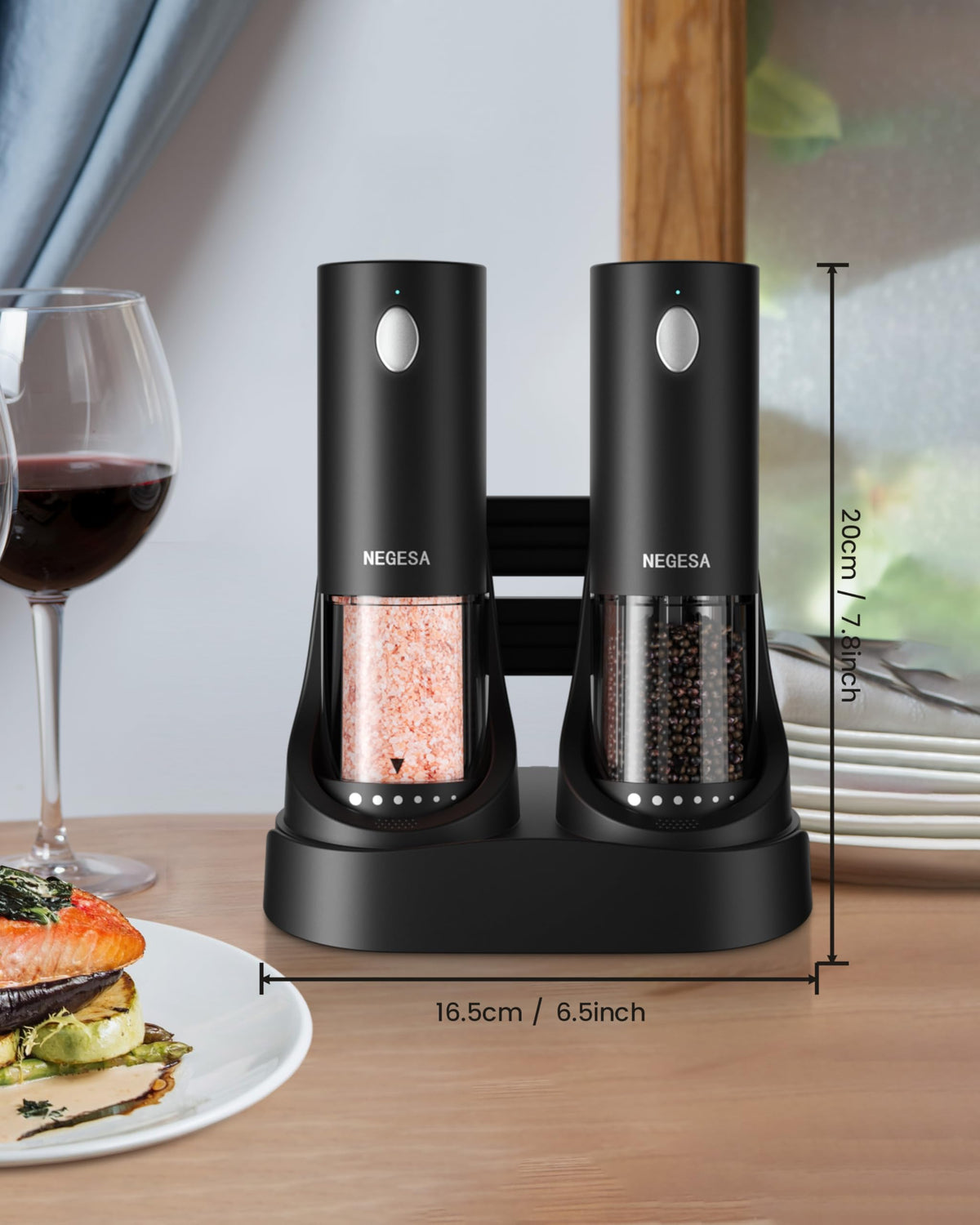 NEGESA black finish adds a sleek, modern look to your kitchen counter