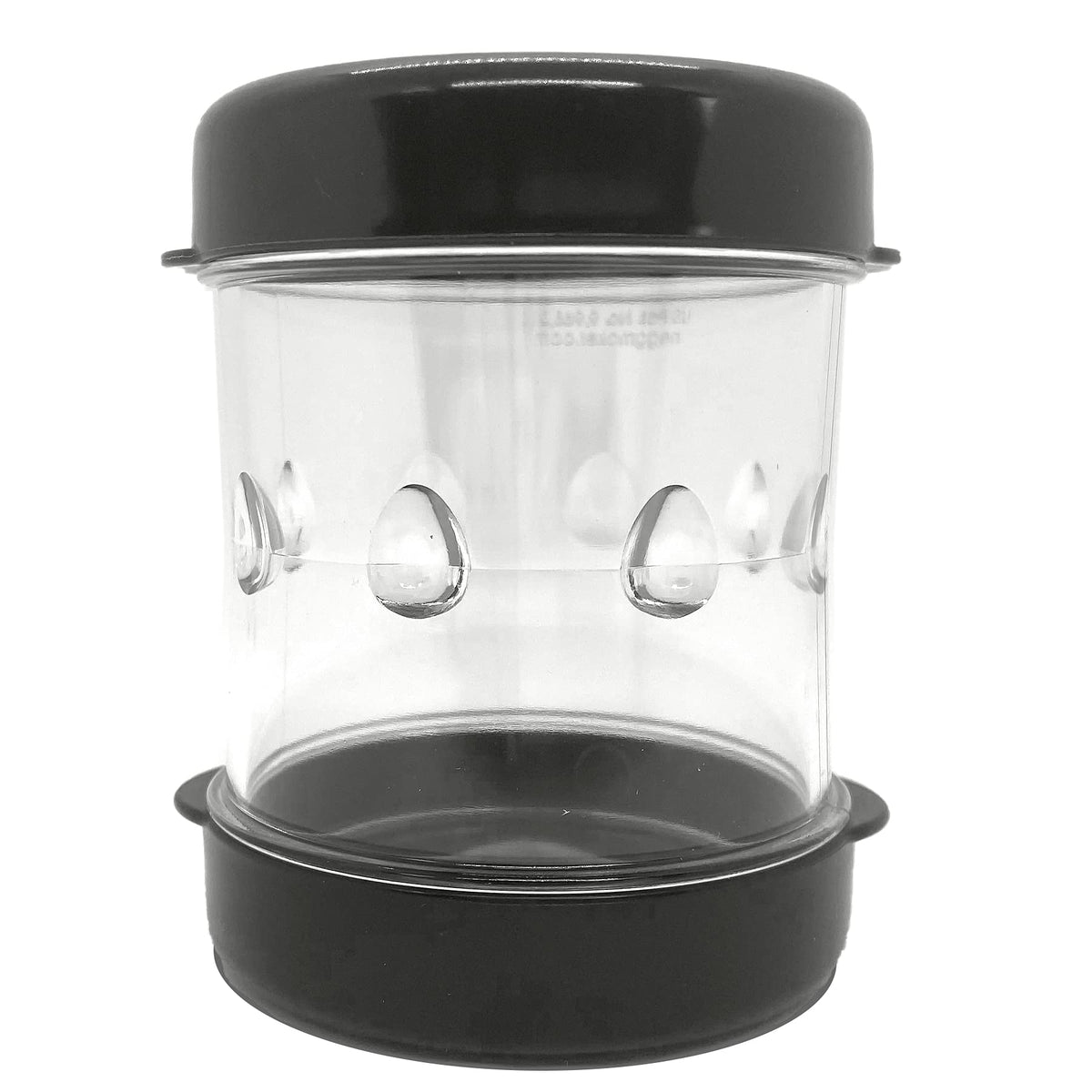 NEGG boiled egg peeler with black cap-assembly enables quick, mess-free prep.