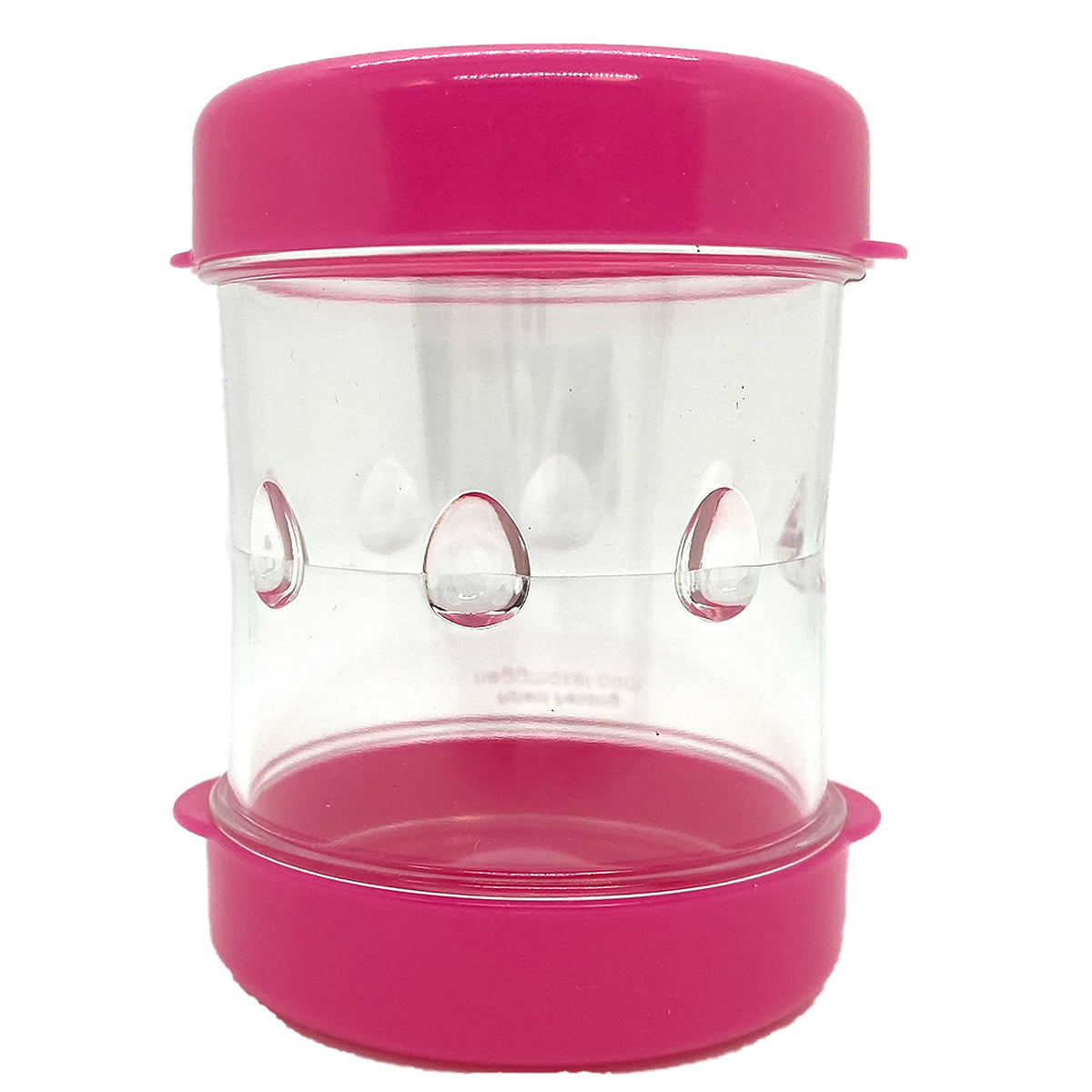 NEGG Boiled Egg Peeler in fuchsia top cap for easy shell removal.