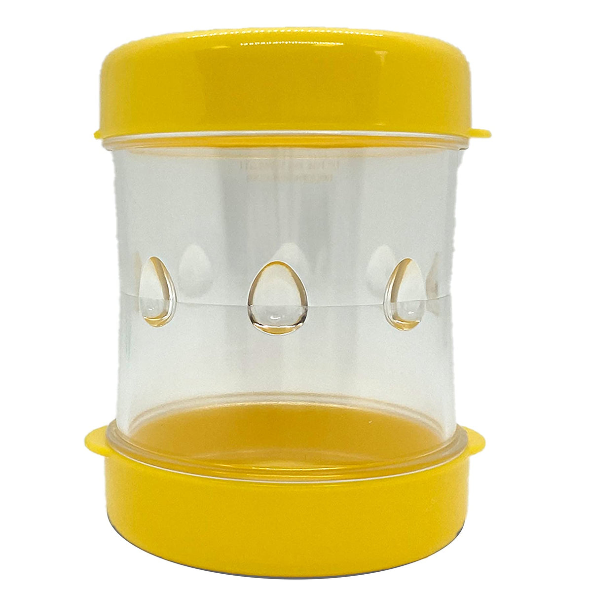 NEGG boiled egg peeler with yellow cap ready for quick shell removal.