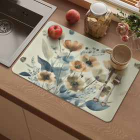 NEIGELUO vinyl placemats plain cream 12x17 for easy everyday cleaning