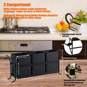 NelyBet black-handled caddy for easy transport to picnics and meals.