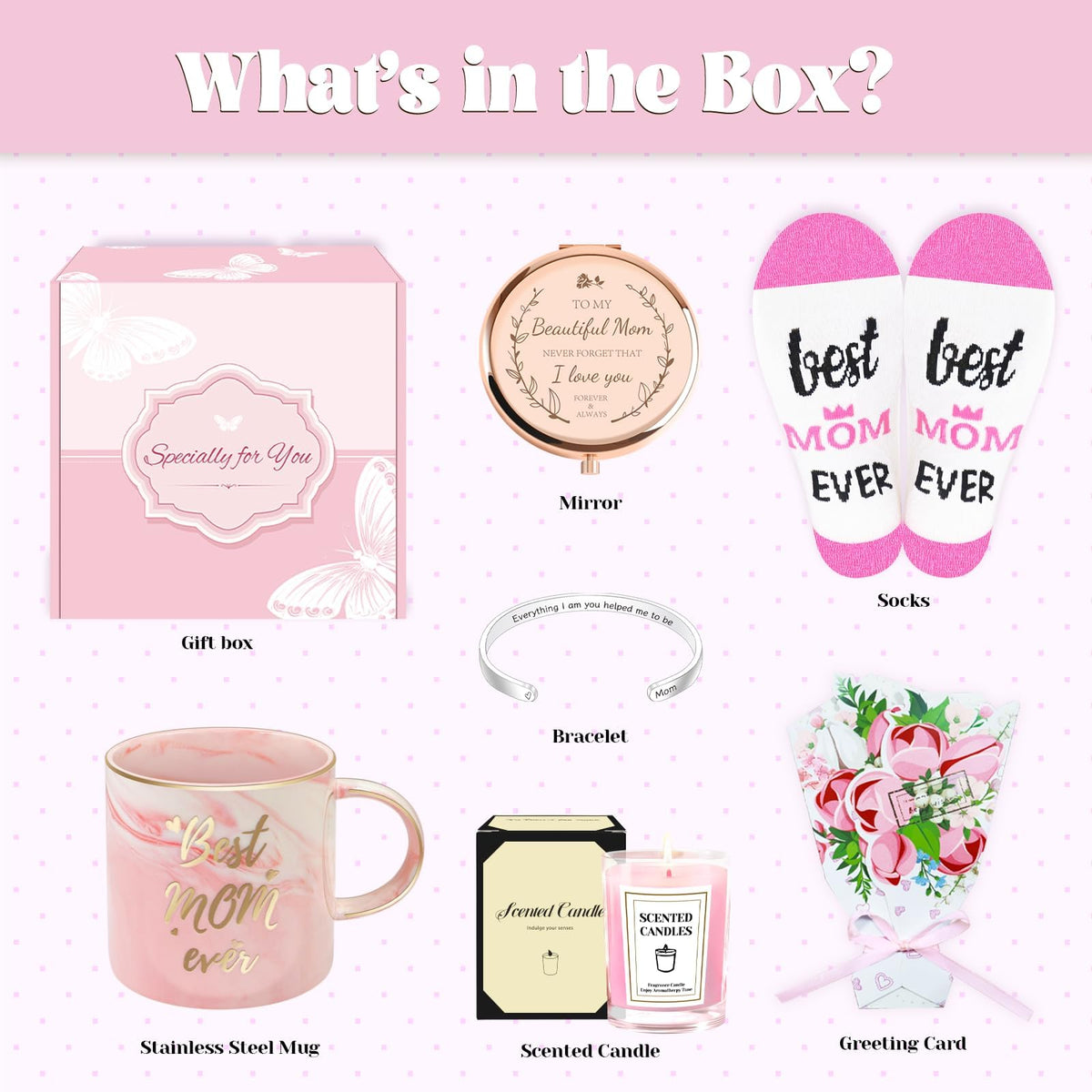 Nemlistey gift box neatly packages multiple thoughtful items