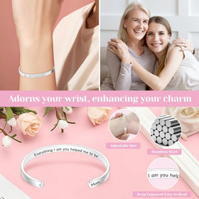 Nemlistey open-ended bracelet adds timeless elegance to her look