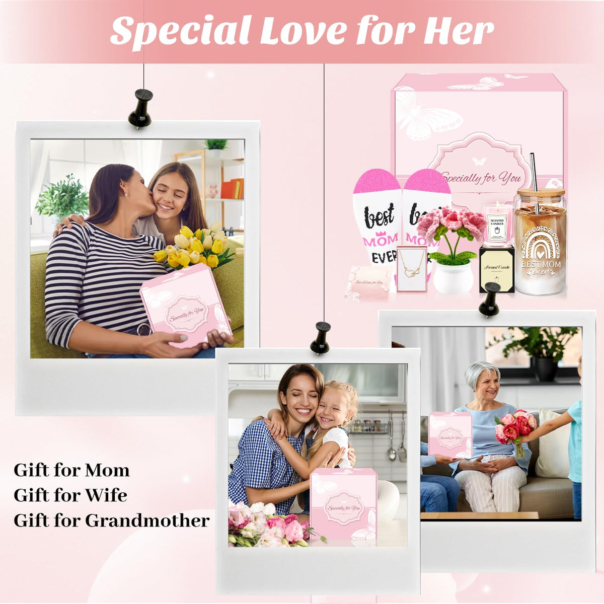 Nemlistey pink gift box ready to surprise and delight mom