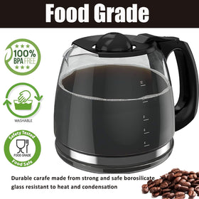 NEOAURR 12-cup carafe is dishwasher-friendly for simple care.