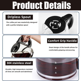 NEOAURR carafe lid with wide mouth for easy cleaning.