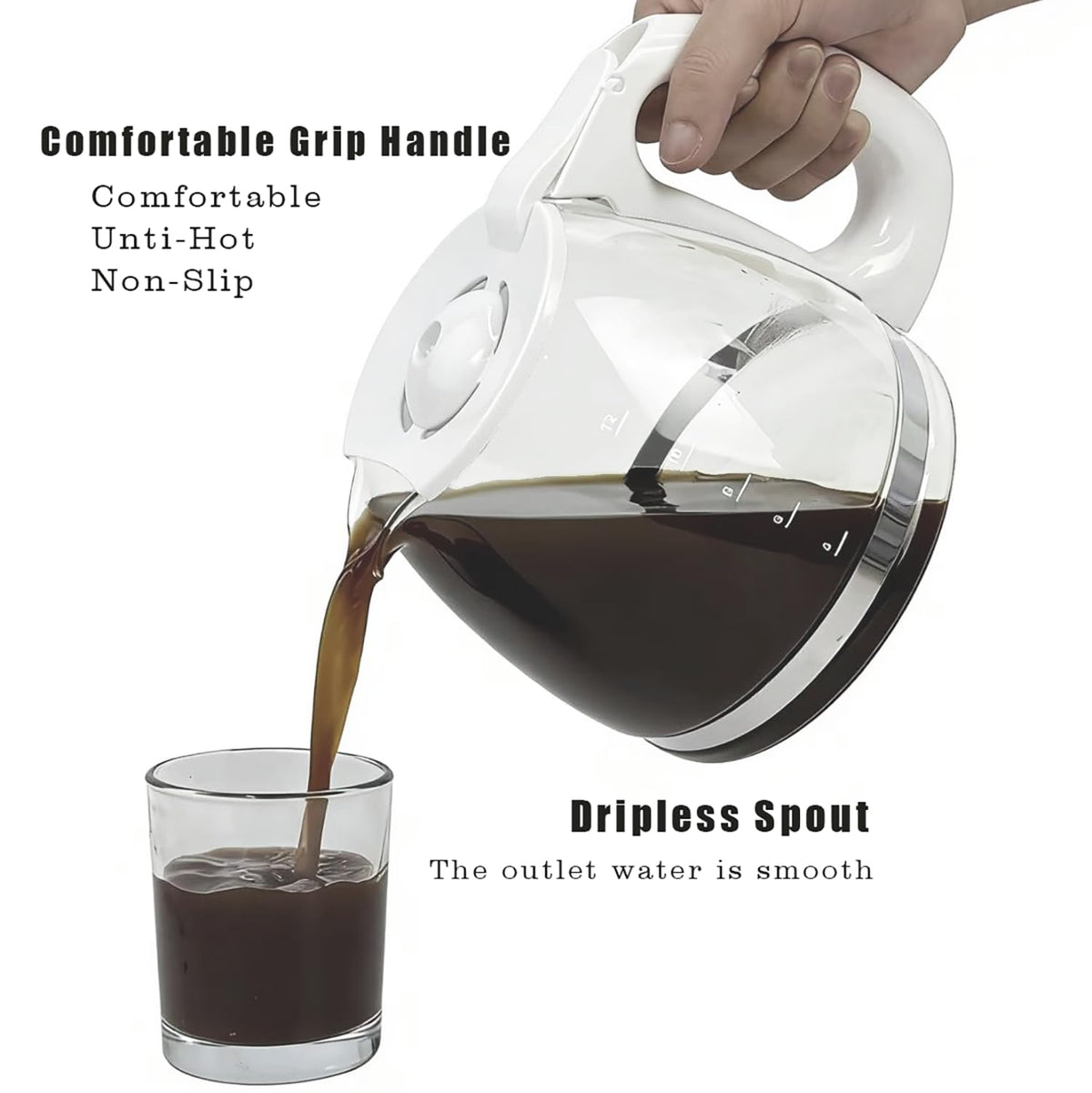 NEOAURR carafe lid and spout for a drip-free pour