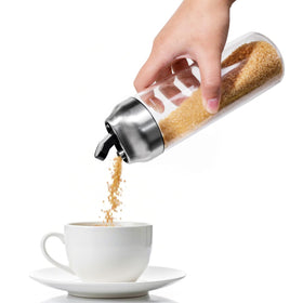 Neodaco 14oz glass sugar dispenser with spout pouring for coffee
