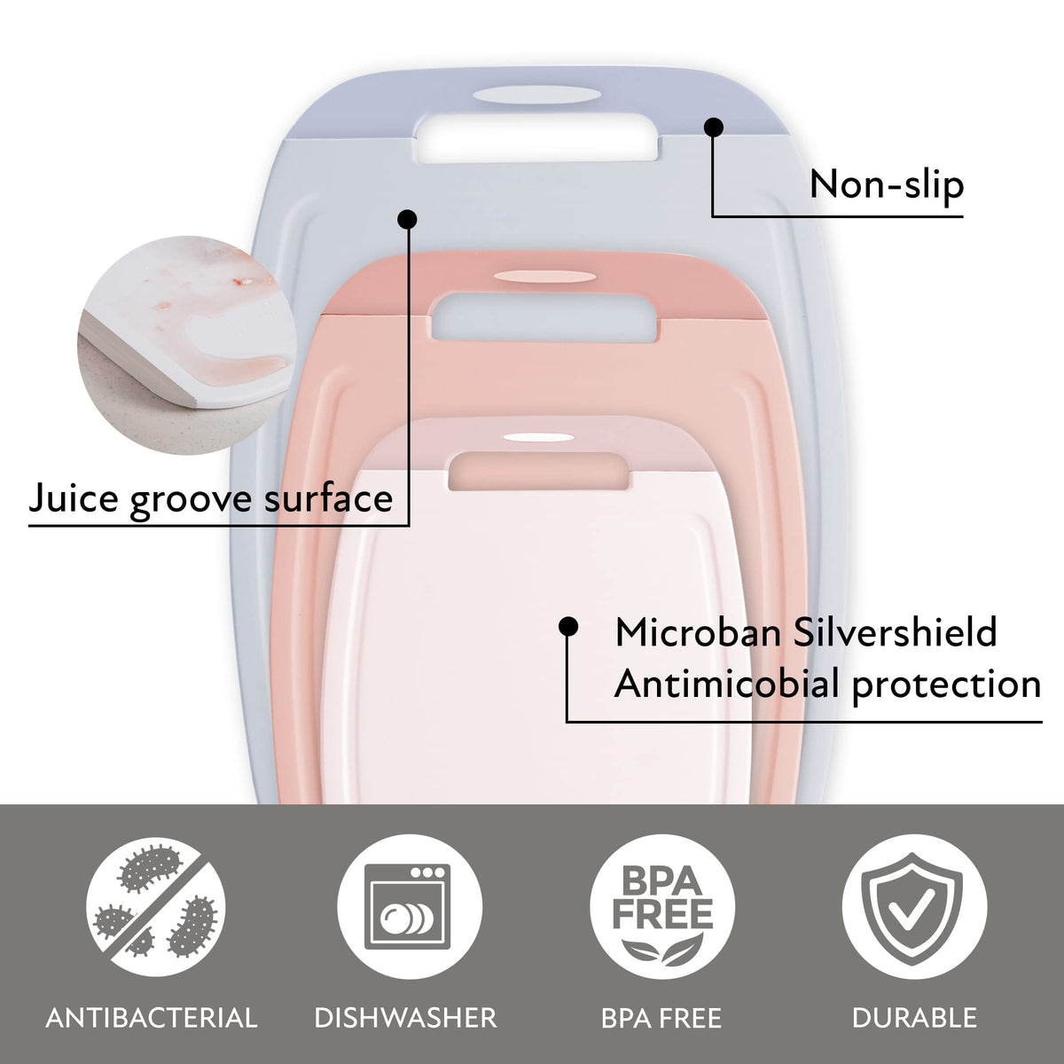 Neoflam BPA-free plastic cutting board for safe daily prep