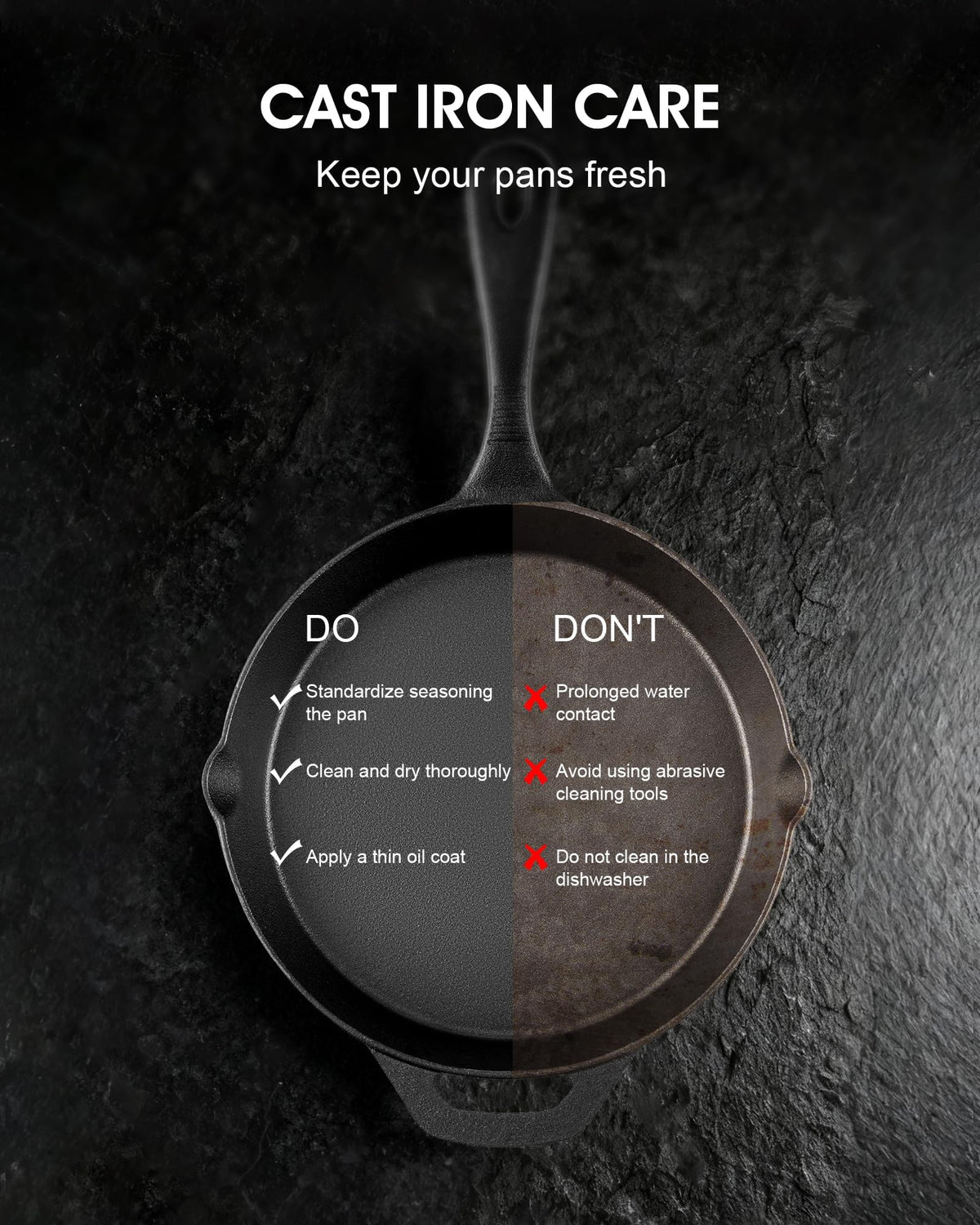 NeoForge cast iron skillet delivers uniform heat for steady searing and sautéing.