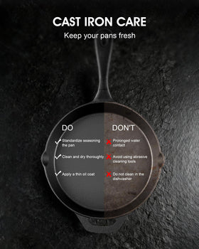 NeoForge cast iron skillet delivers uniform heat for steady searing and sautéing.