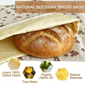 NEOHANA bread bag shows 12.5x16 inch size for large loaves.