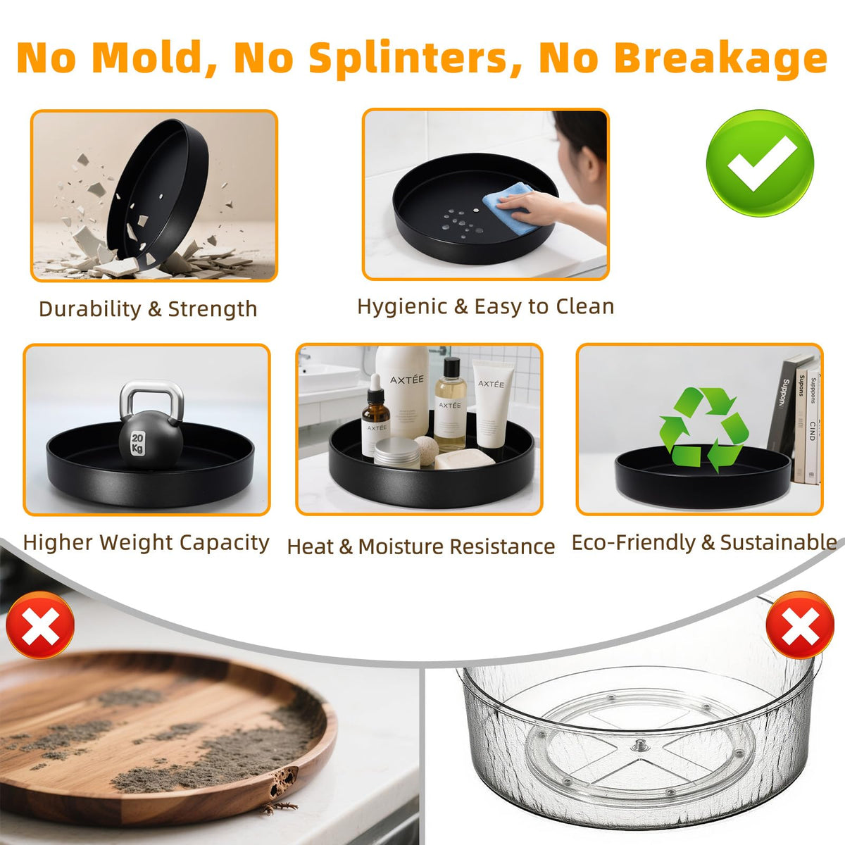 Neotidy 360-degree spin design allows easy access to condiments.