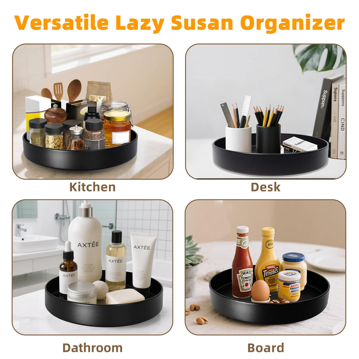 Neotidy dining table rotating tray for easy serving.
