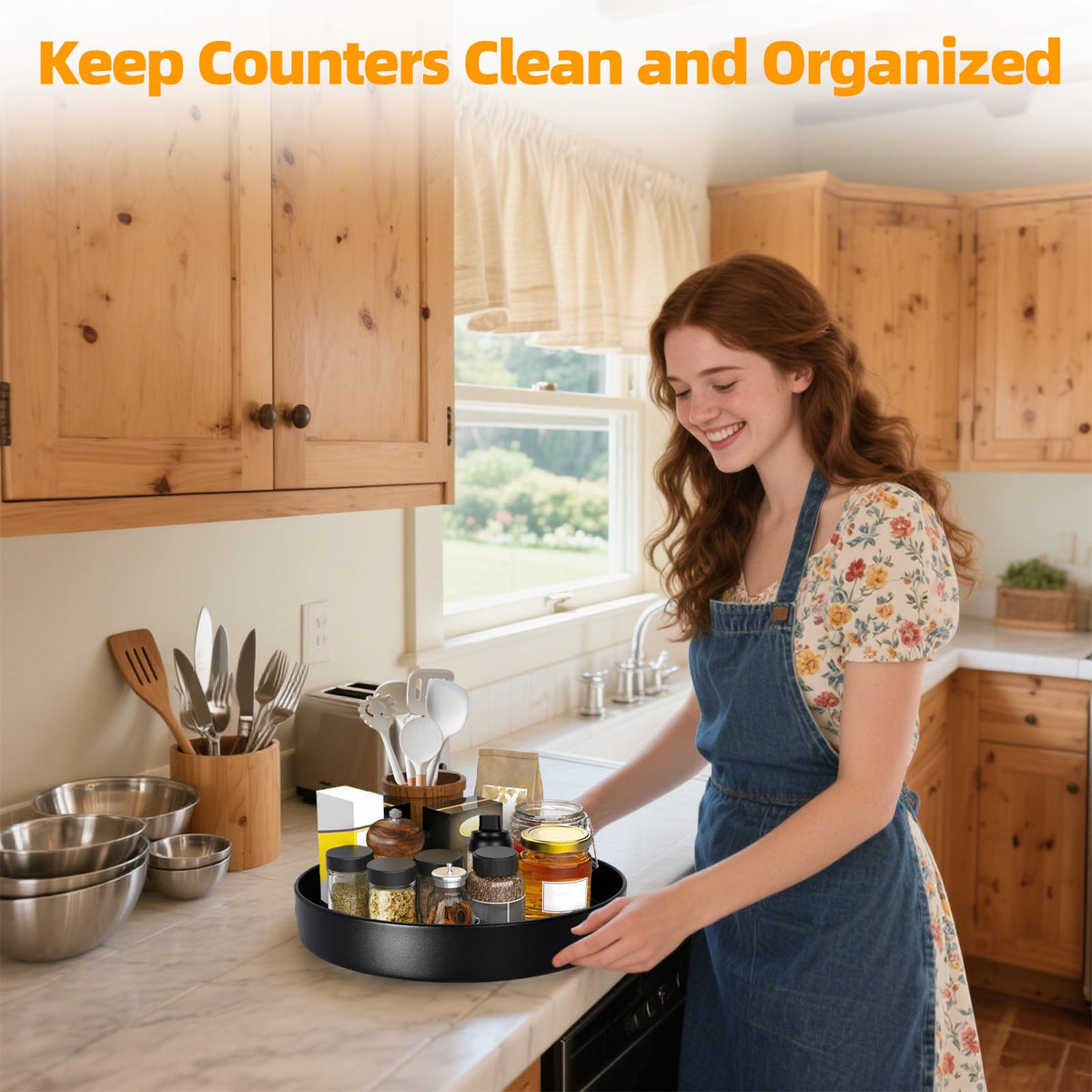Neotidy spice rack on countertop keeps essentials at hand.