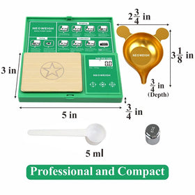 NEOWEIGH reloading scale calibration weight included for reliable accuracy.