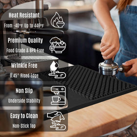 NEOZENSE heat resistant silicone endures -40F to 446F for versatile countertop use
