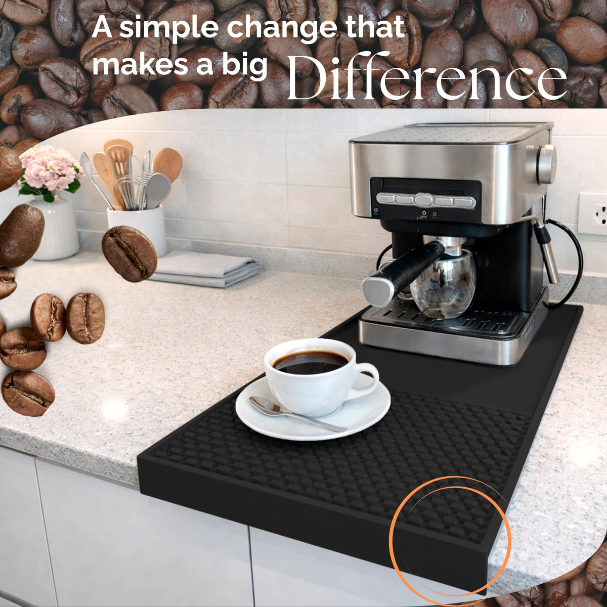 NEOZENSE spill containment edge keeps liquids inside the mat during spills