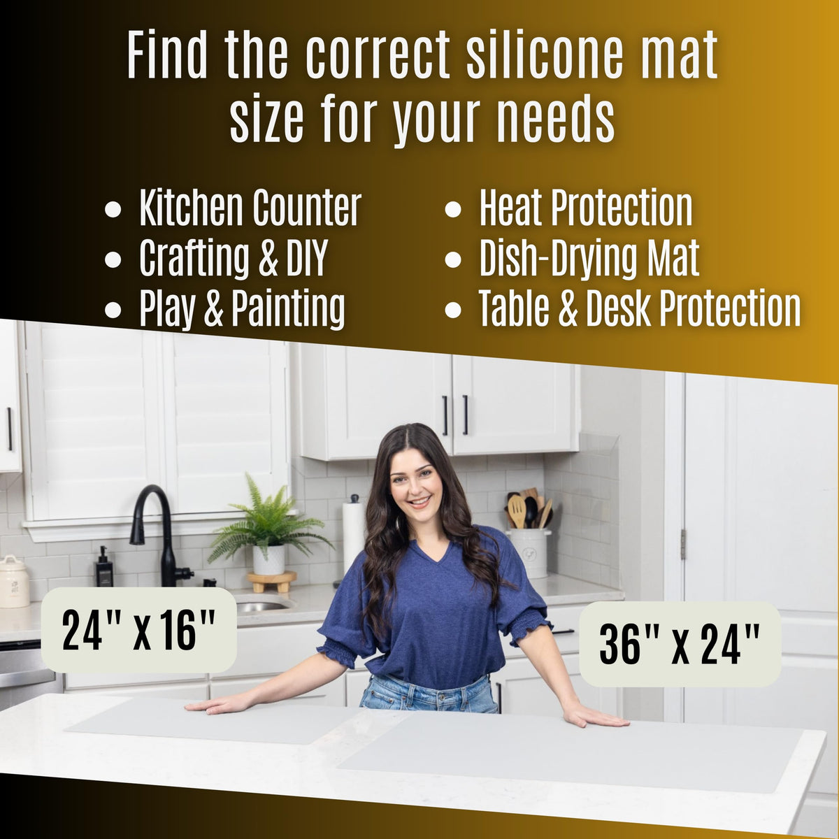 NEOZENSE kitchen and crafts mat suited for projects and meal prep