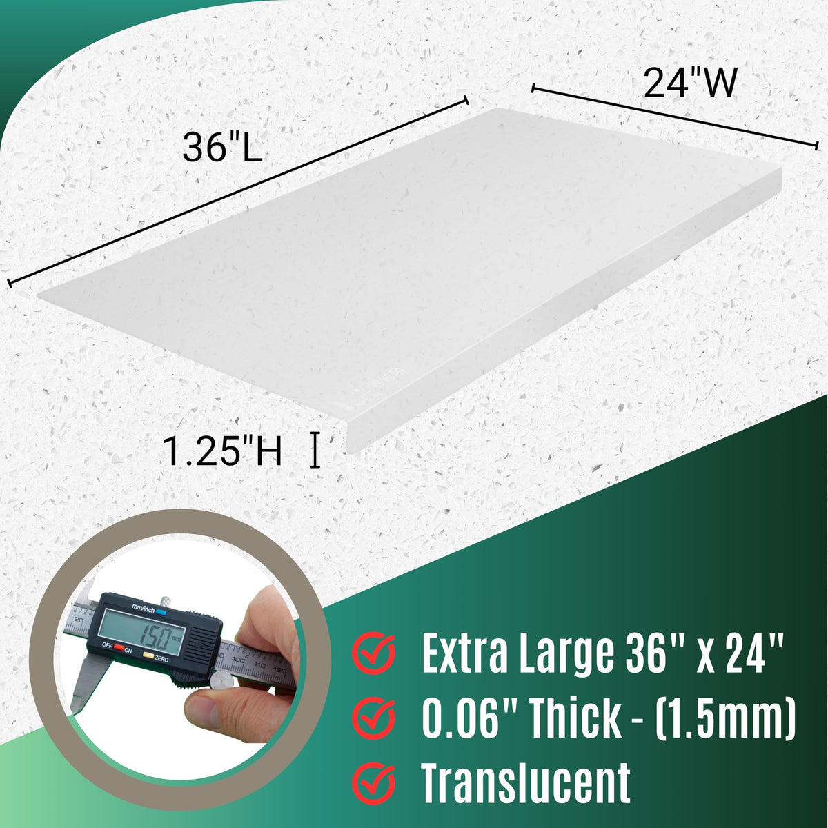 NEOZENSE wrinkle-free silicone countertop mat keeps surfaces smooth