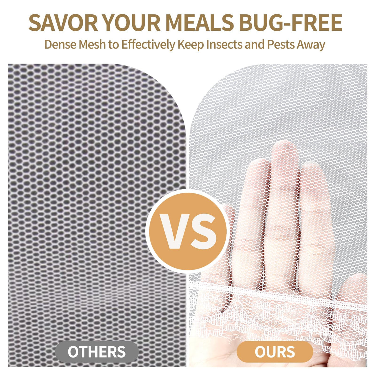 nepak set of large outdoor food covers prevents insects from spoiled snacks during barbecues