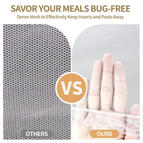 nepak set of large outdoor food covers prevents insects from spoiled snacks during barbecues