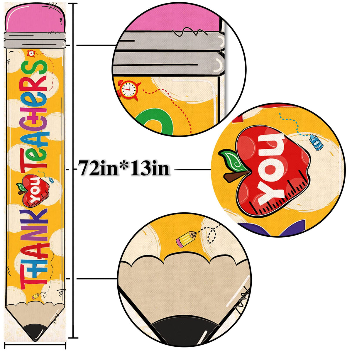 Nepnuser hand washable table runner stays colorfast and non-shrink for easy care