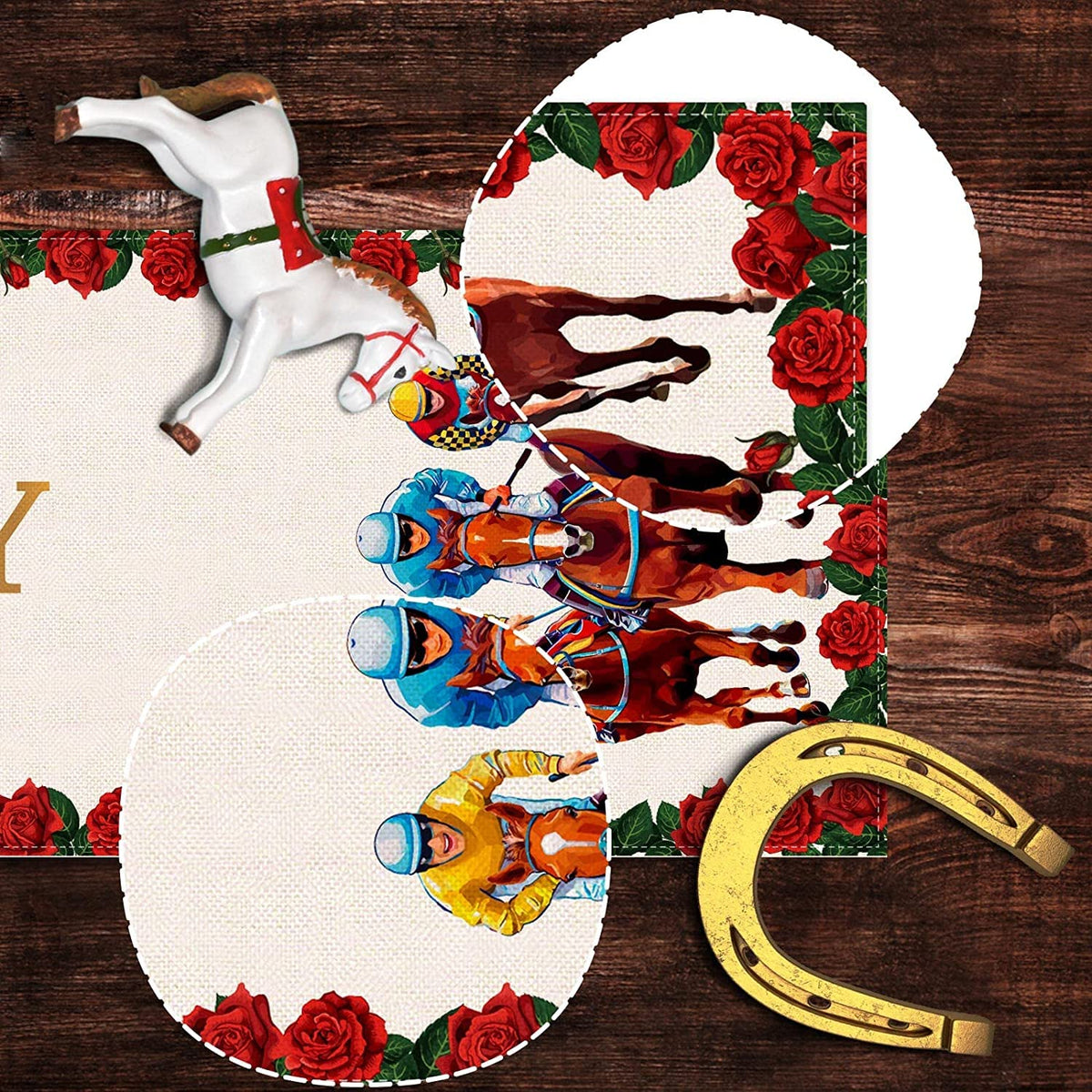 Nepnuser Kentucky table runner fully extended to reveal 108 inch length.