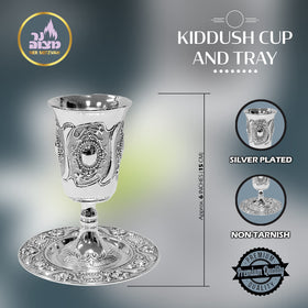 Ner Mitzvah silver-plated Kiddush cup highlights non-tarnish shine for long-lasting beauty