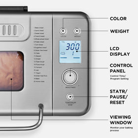 Neretva bread maker included accessories for measuring, kneading, and recipe setup.