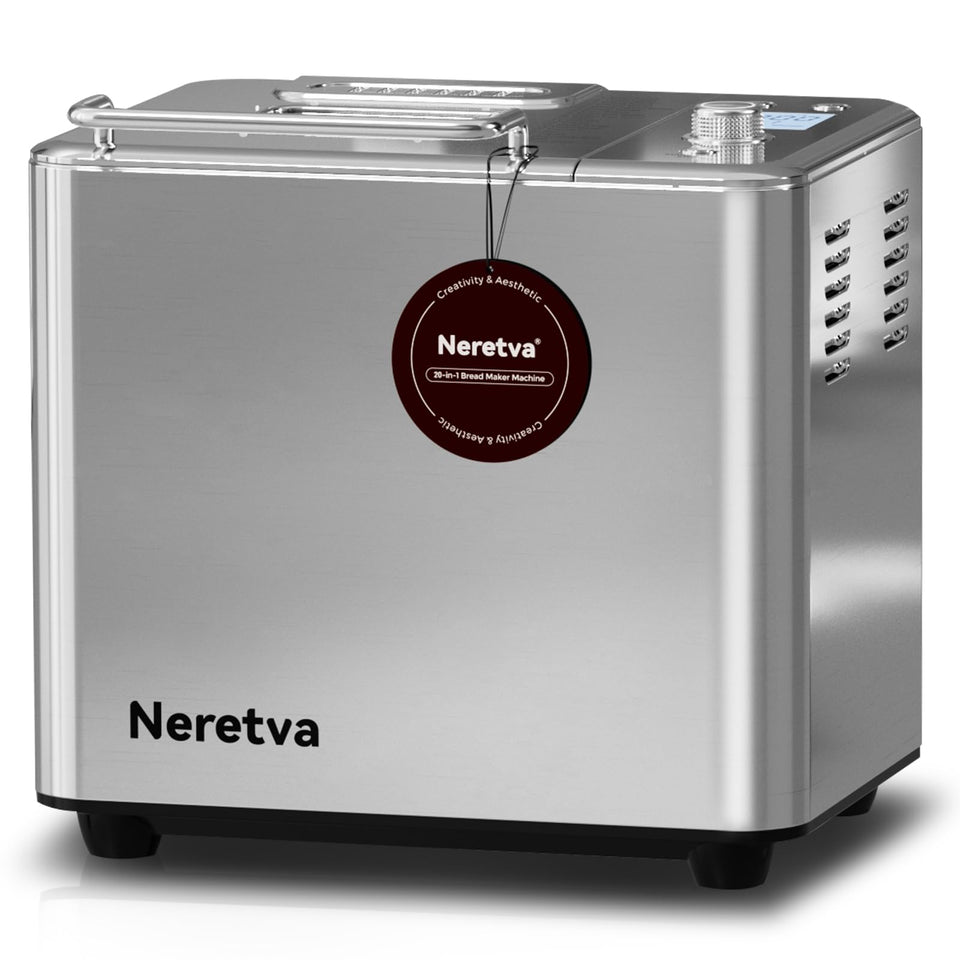 Neretva bread maker with dual heaters for 360-degree baking and even browning.