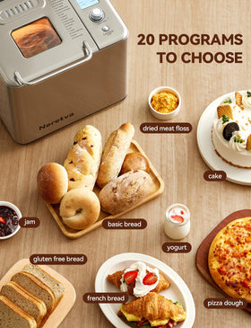 Neretva bread maker nonstick ceramic pan for easy release and cleanup.