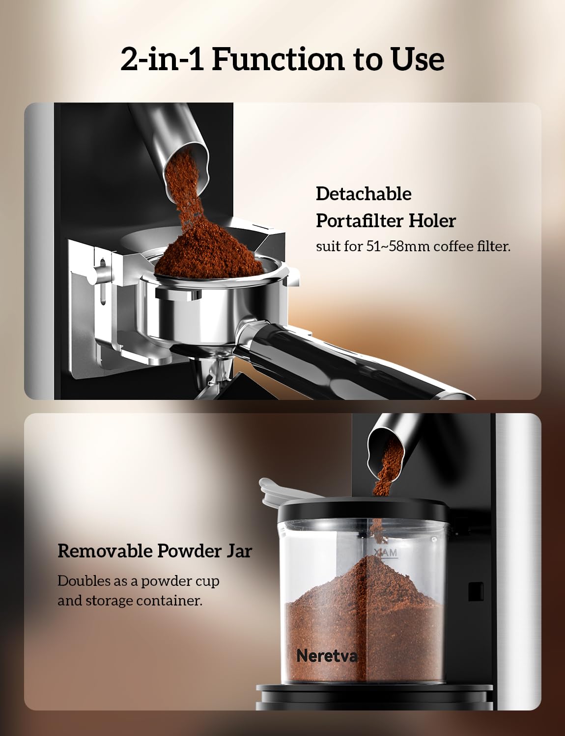 Neretva stainless steel body blends durability with a sleek, professional look.