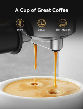 Neretva Espresso Machine steam wand art in action for microfoam.