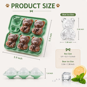 Nerien 3D teddy bear mold enhances drinks with playful ice