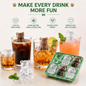 Nerien bear ice cubes ideal for cocktails, coffee, and desserts
