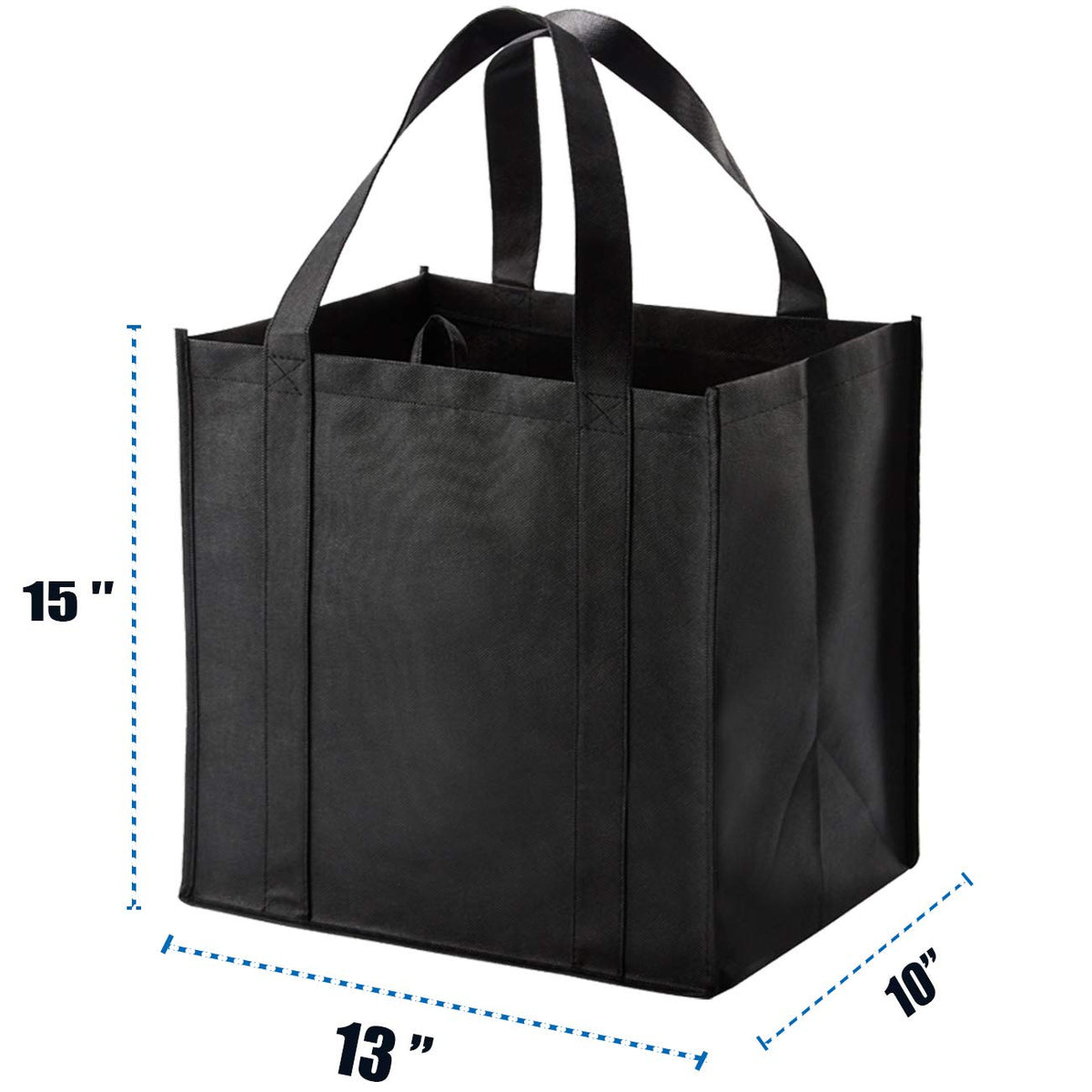 NERUB heavy-duty shopping totes with thick bottom ideal for heavy loads.