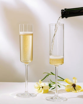 Nervure easy-clean plastic champagne flutes suitable for hot or cold drinks