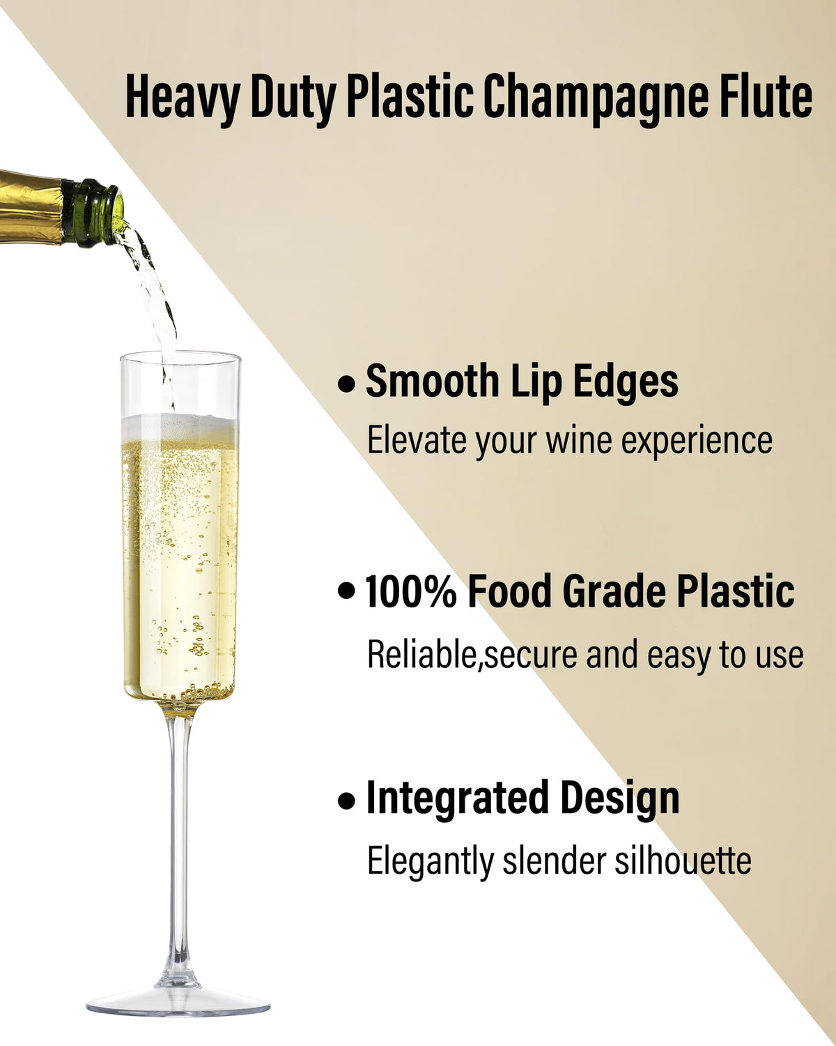 Nervure easy cleanup 6 oz champagne flutes after celebrations