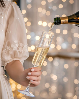 Nervure shatter-resistant clear flutes for busy hosts and family events