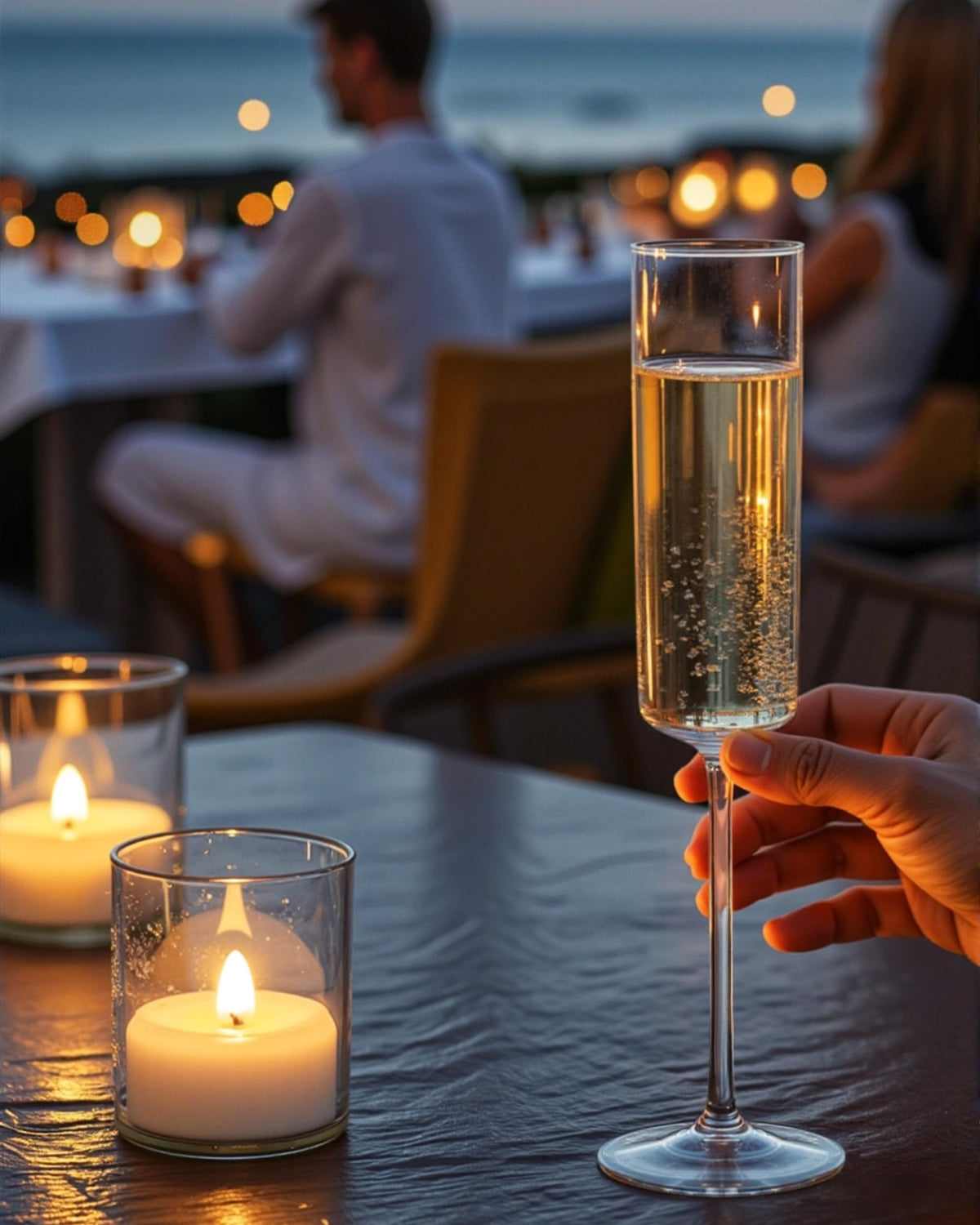Nervure stylish gift-worthy disposable flutes for anniversaries